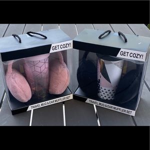 Cute gift sets with travel mug and ear muffs